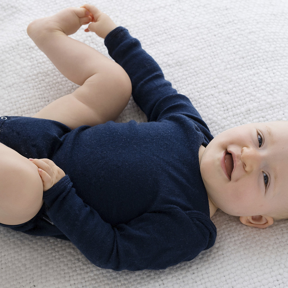 The Sleep Store Deluxe Australian Merino Rib Long Sleeve Bodysuit - 2025 Clearance