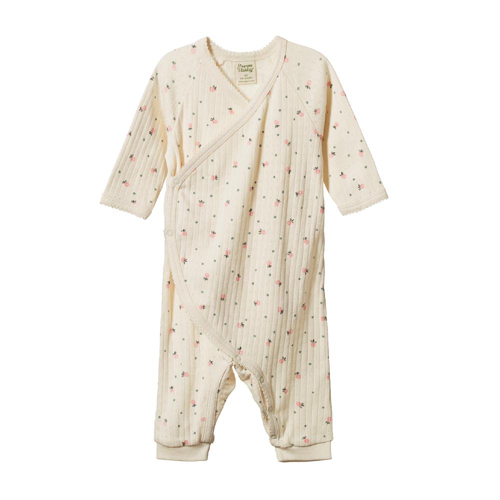 Nature Baby Cotton Pointelle Kimono Stretch and Grow
