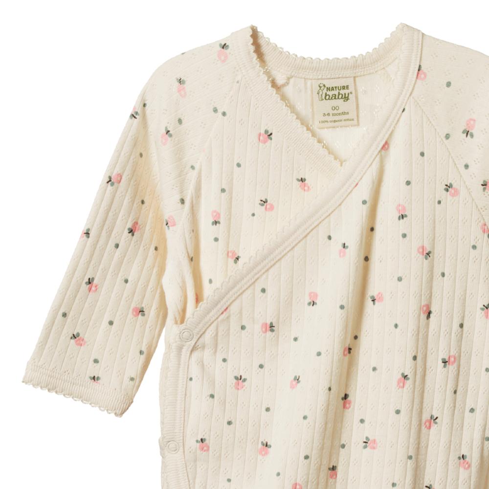 Nature Baby Cotton Pointelle Kimono Stretch and Grow