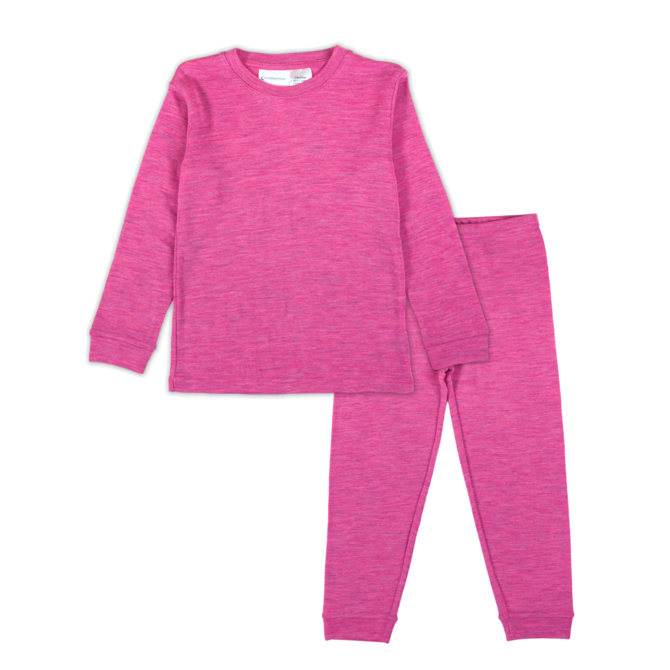 The Sleep Store Deluxe Merino Rib Pyjamas in Lollipop