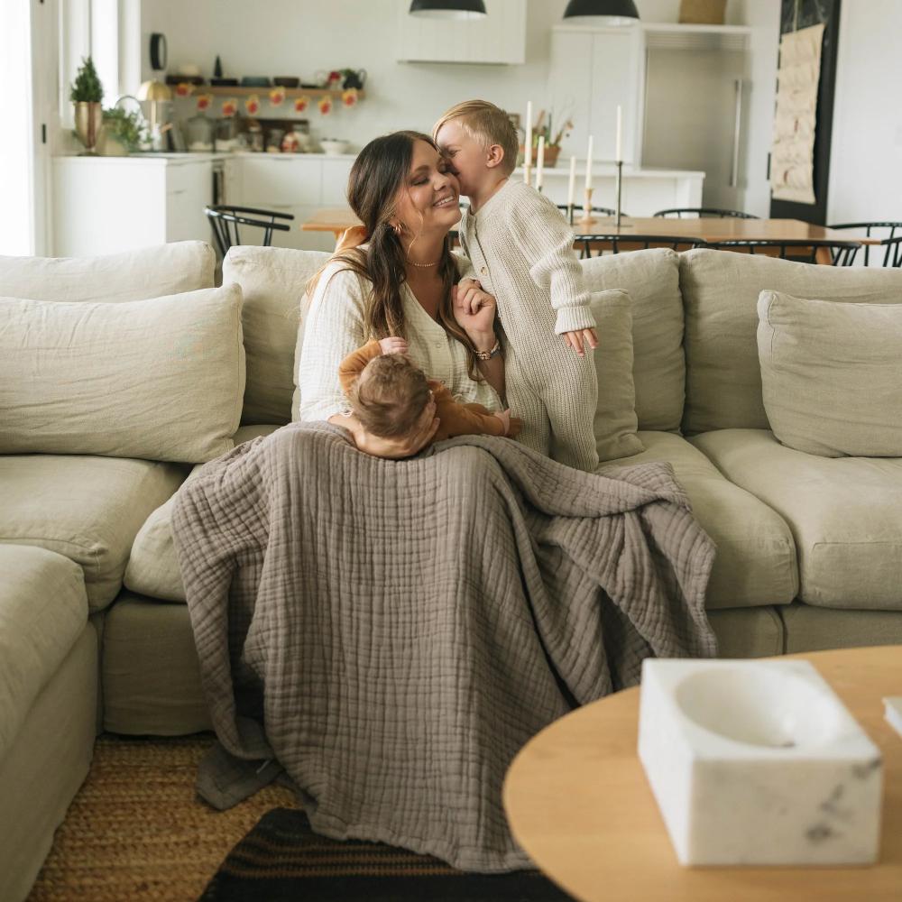 Little Unicorn Muslin Quilted Throw Blanket