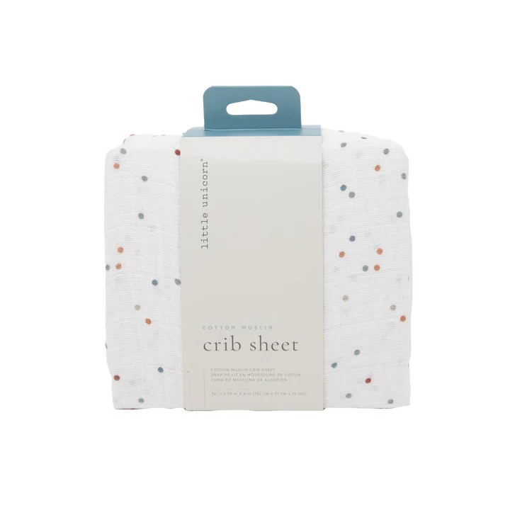 Little Unicorn - Muslin Fitted Cot Sheet - 132 x 71cm