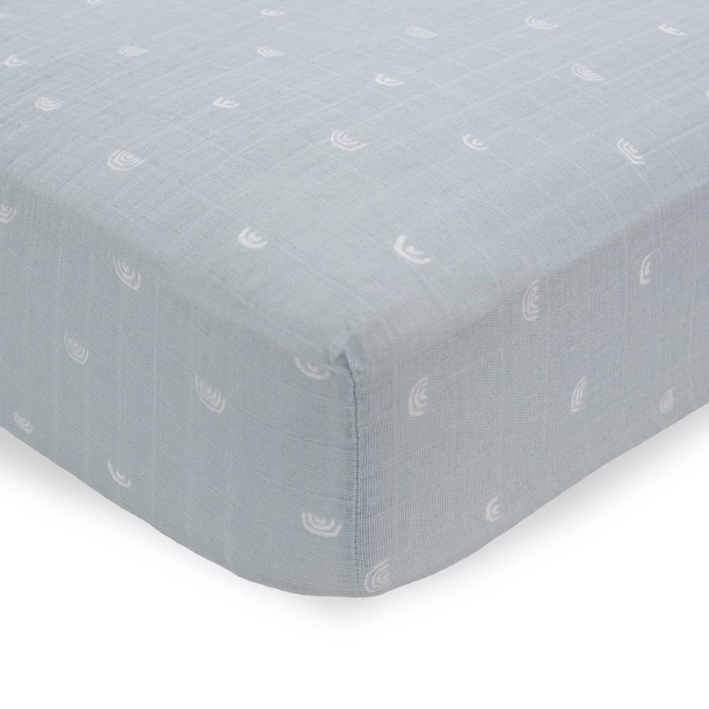 Little Unicorn - Muslin Fitted Cot Sheet - 132 x 71cm