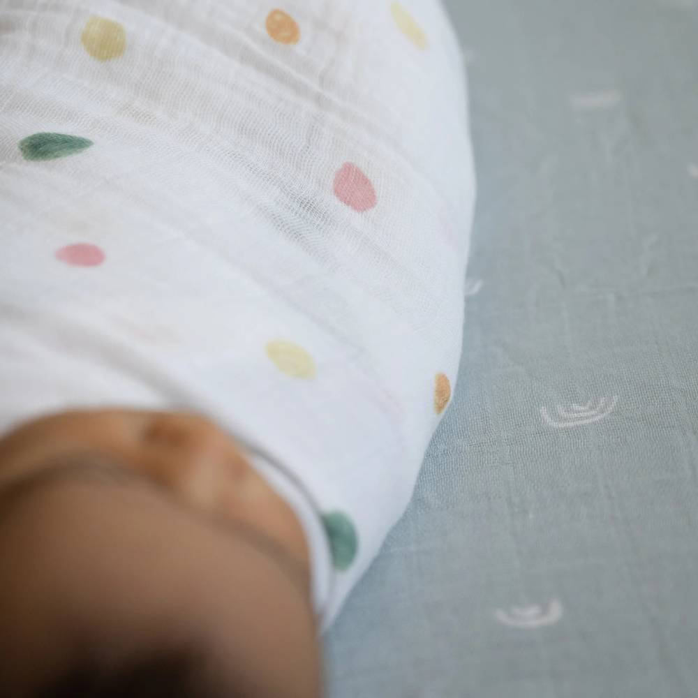 Little Unicorn - Muslin Fitted Cot Sheet - 132 x 71cm