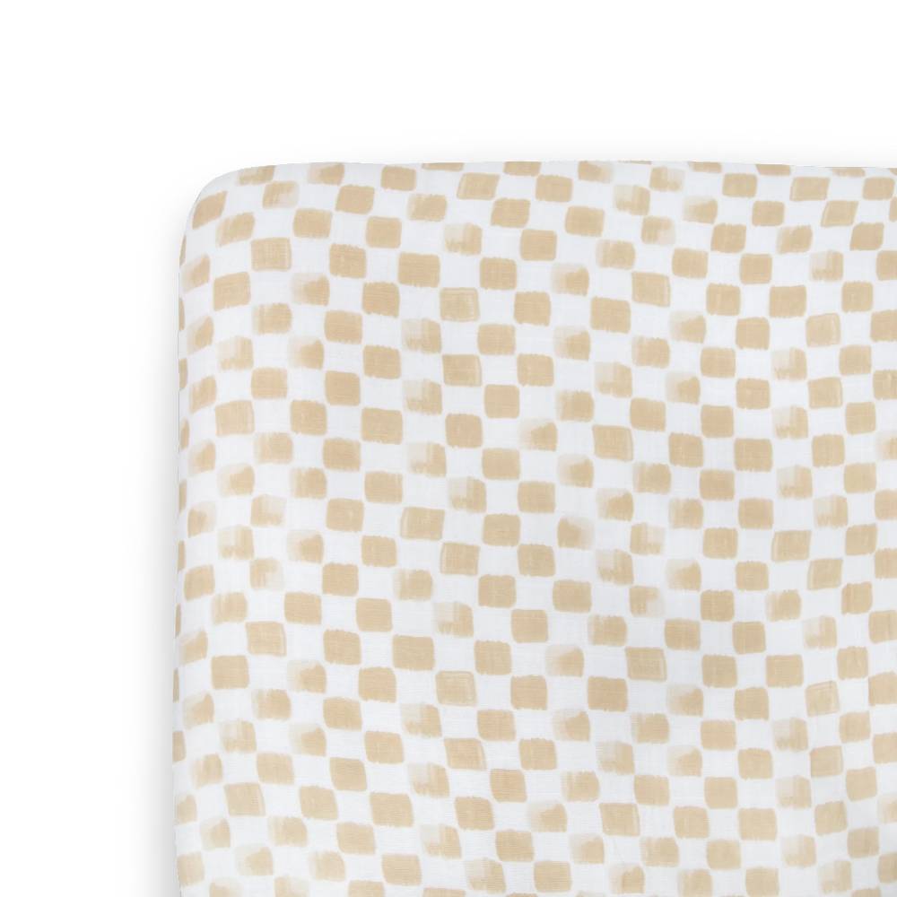 Little Unicorn - Muslin Fitted Cot Sheet - 132 x 71cm