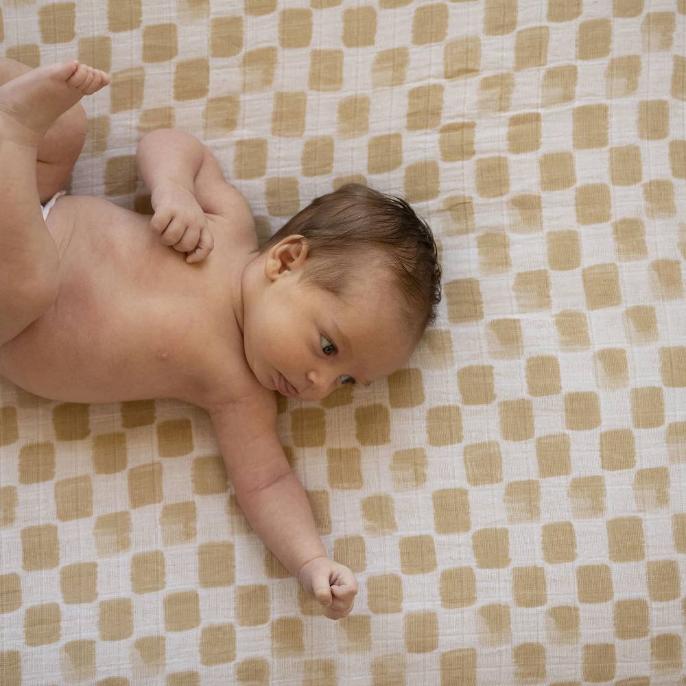 Little Unicorn - Muslin Fitted Cot Sheet - 132 x 71cm