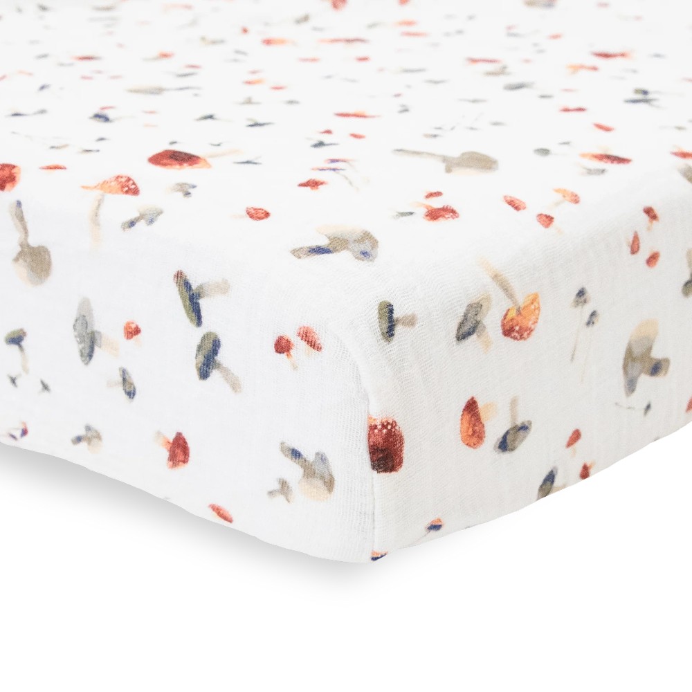 Little Unicorn - Muslin Fitted Cot Sheet - 132 x 71cm