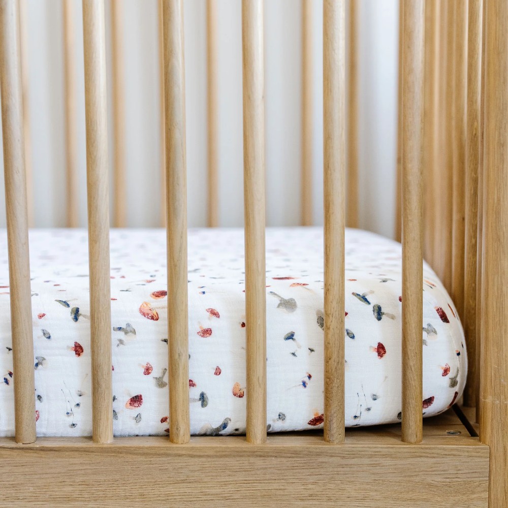 Little Unicorn - Muslin Fitted Cot Sheet - 132 x 71cm