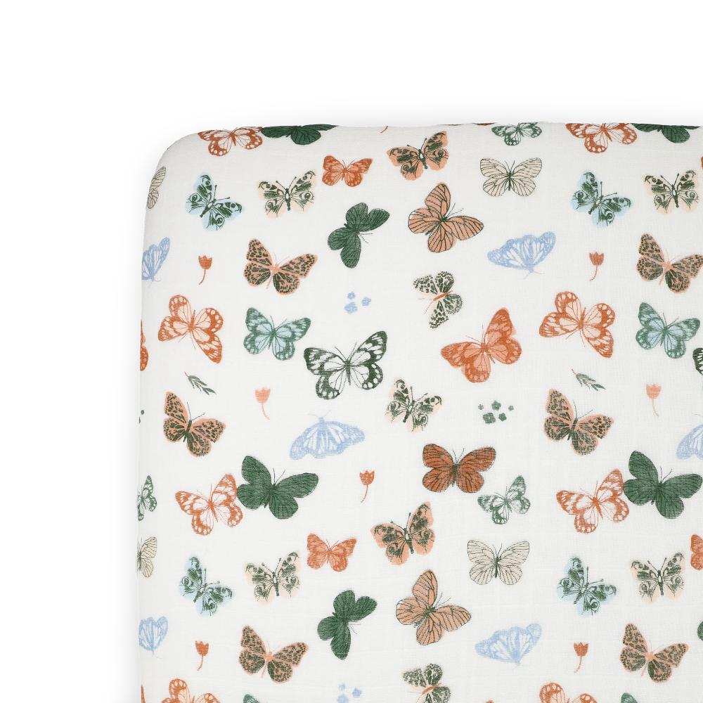 Little Unicorn - Muslin Fitted Cot Sheet - 132 x 71cm