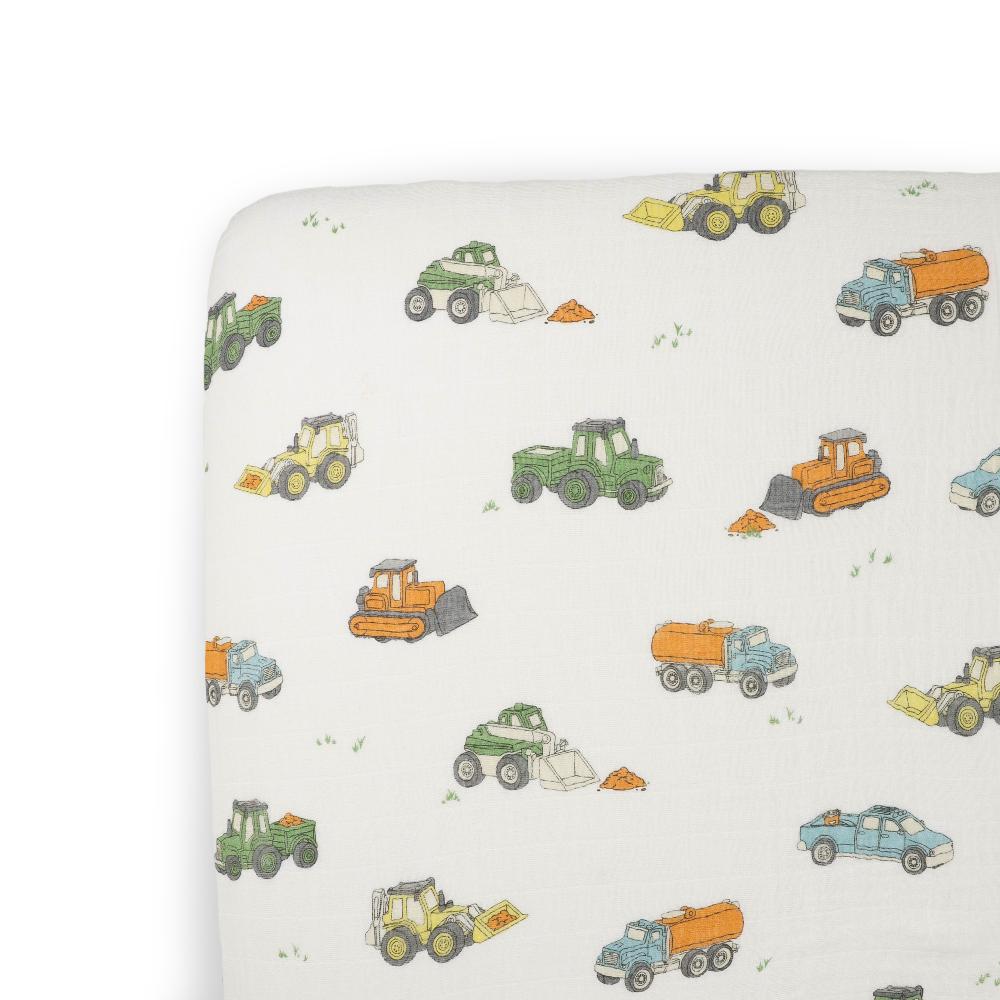 Little Unicorn - Muslin Fitted Cot Sheet - 132 x 71cm