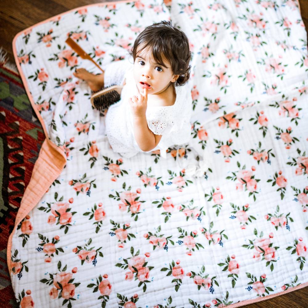Little Unicorn 4 layer Muslin Cot Blanket