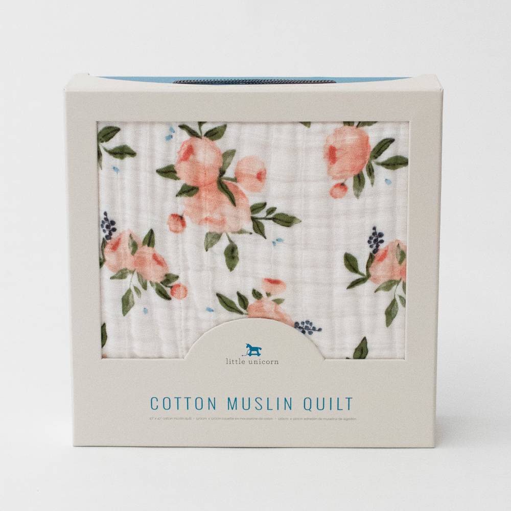 Little Unicorn 4 layer Muslin Cot Blanket