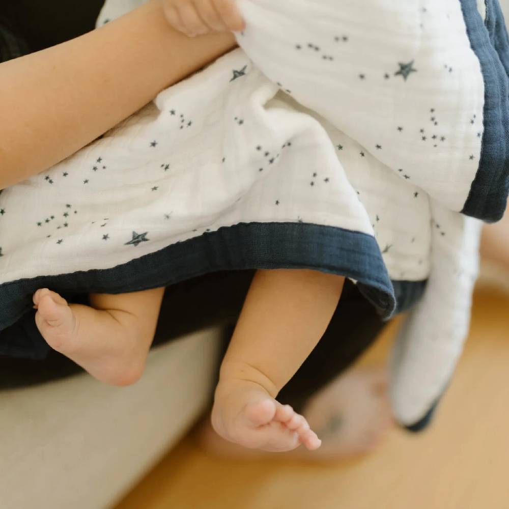 Little Unicorn 4 layer Muslin Cot Blanket