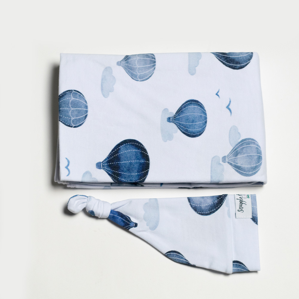 Snuggle Hunny Baby Jersey Wrap & Beanie Set