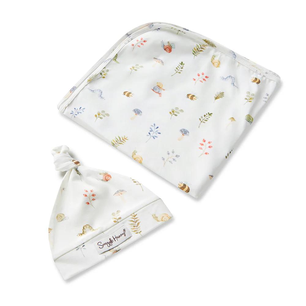 Snuggle Hunny Baby Jersey Wrap & Beanie Set