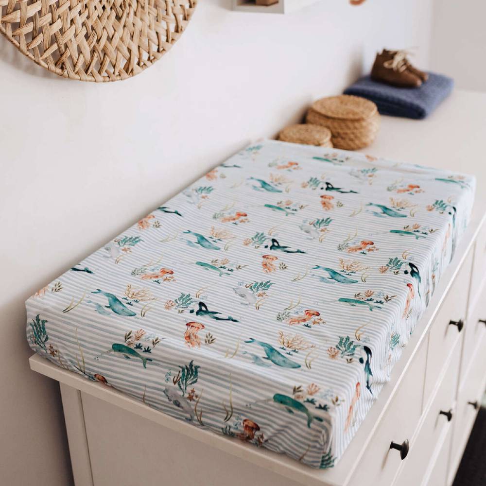 Snuggle Hunny Kids Fitted Bassinet Sheet / Change Pad Cover - 80 x 48cm