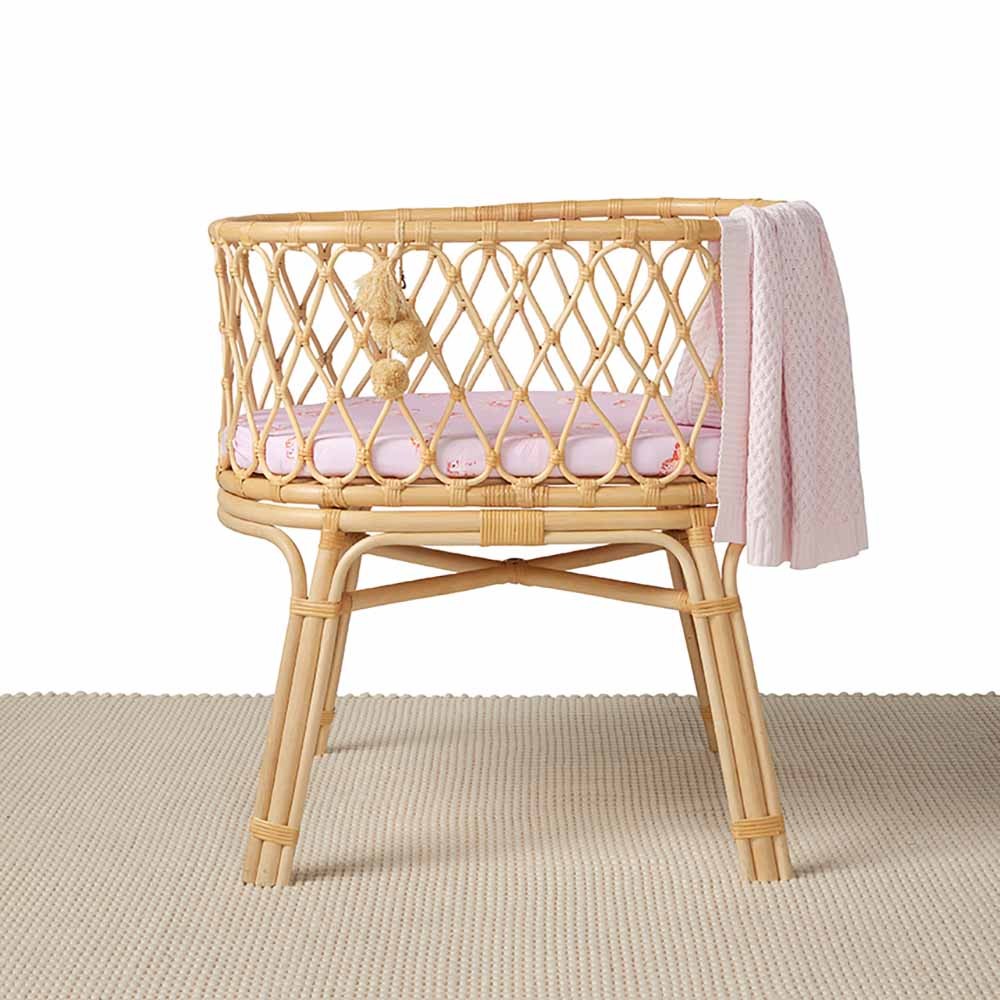 Snuggle Hunny Kids Fitted Bassinet Sheet / Change Pad Cover - 80 x 48cm