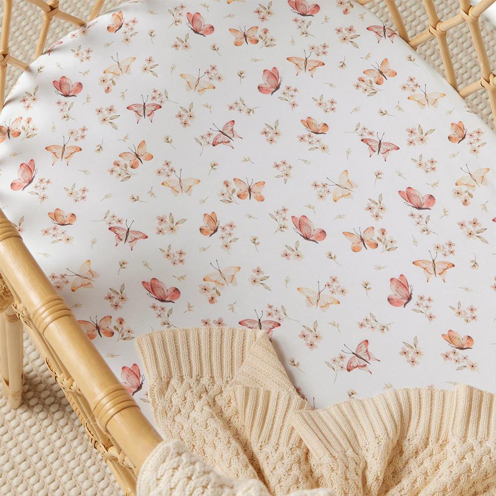 Snuggle Hunny Kids Fitted Bassinet Sheet / Change Pad Cover - 80 x 48cm