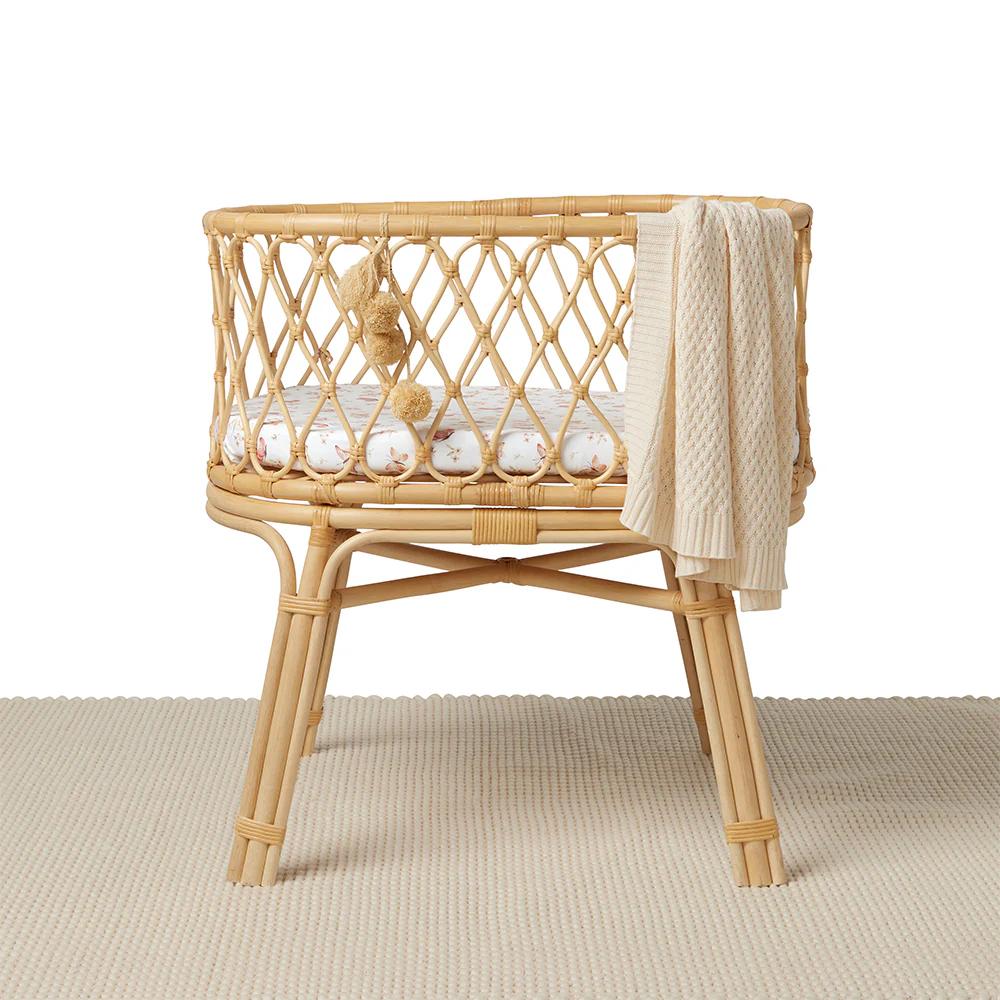 Snuggle Hunny Kids Fitted Bassinet Sheet / Change Pad Cover - 80 x 48cm