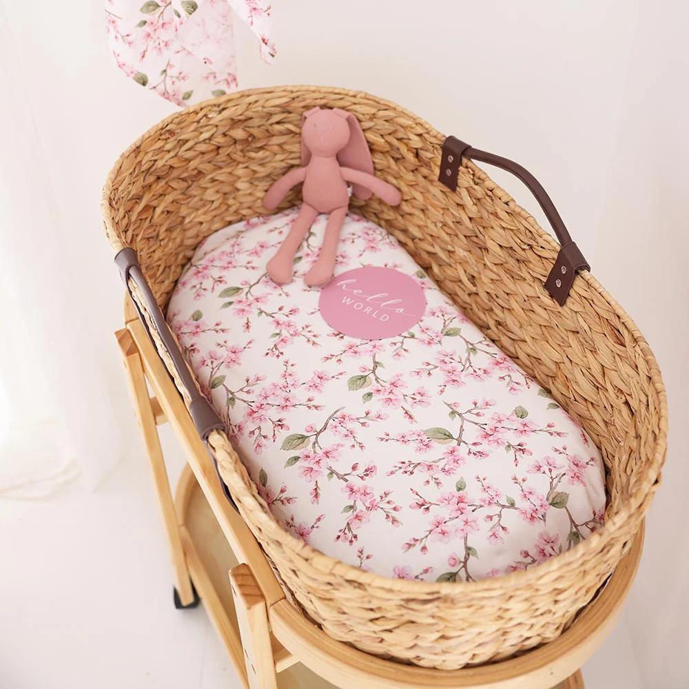 Snuggle Hunny Kids Fitted Bassinet Sheet / Change Pad Cover - 80 x 48cm