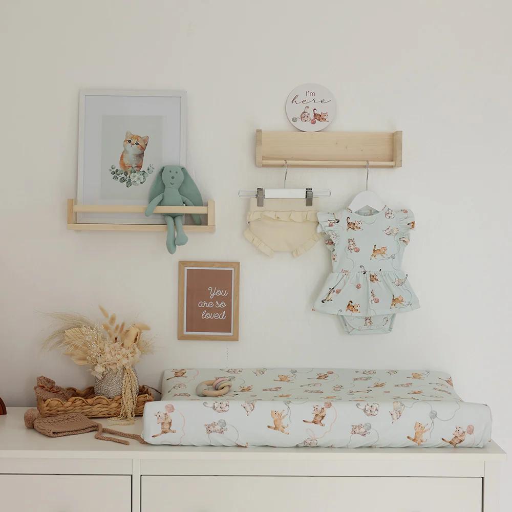 Snuggle Hunny Kids Fitted Bassinet Sheet / Change Pad Cover - 80 x 48cm