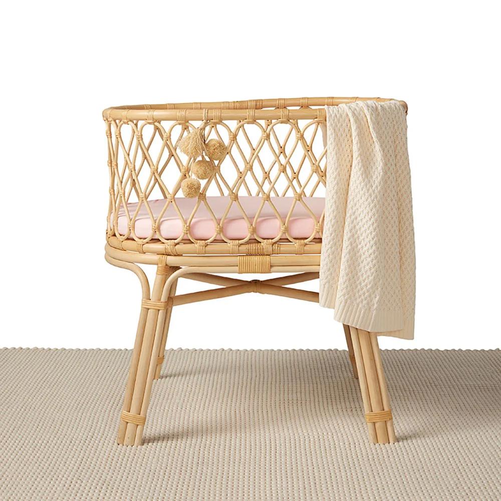 Snuggle Hunny Kids Fitted Bassinet Sheet / Change Pad Cover - 80 x 48cm