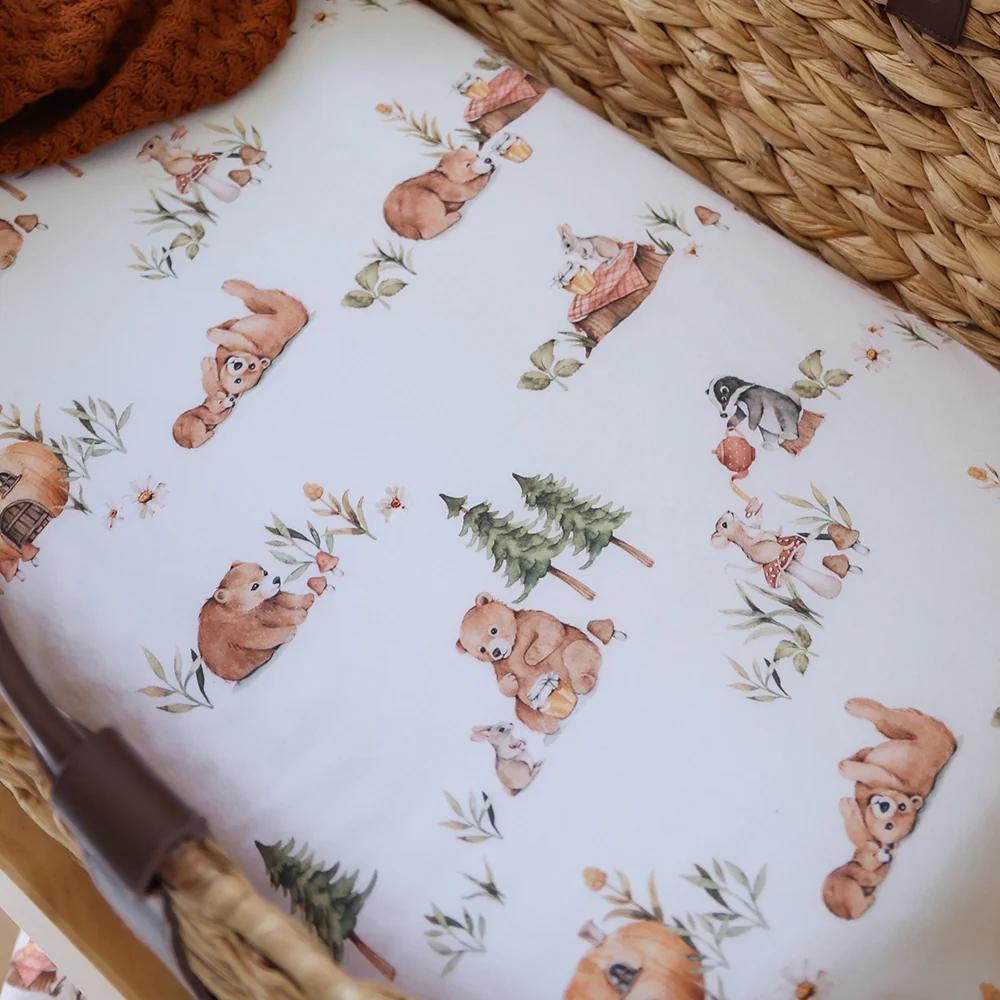 Snuggle Hunny Kids Fitted Bassinet Sheet / Change Pad Cover - 80 x 48cm