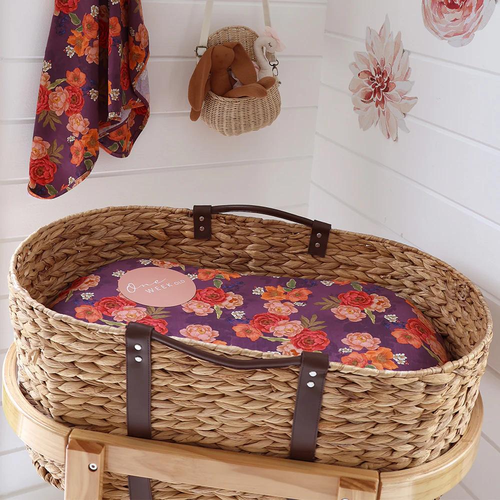 Snuggle Hunny Kids Fitted Bassinet Sheet / Change Pad Cover - 80 x 48cm