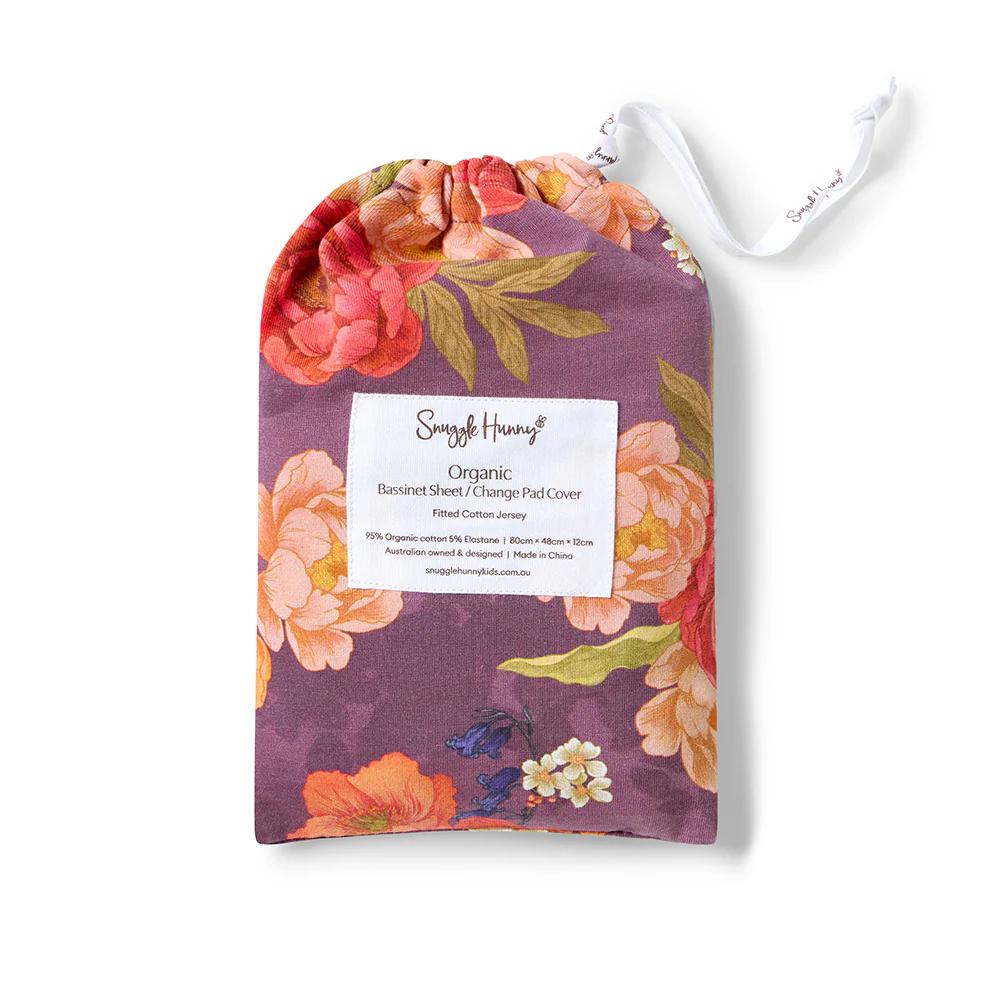 Snuggle Hunny Kids Fitted Bassinet Sheet / Change Pad Cover - 80 x 48cm