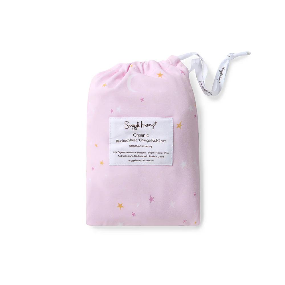 Snuggle Hunny Kids Fitted Bassinet Sheet / Change Pad Cover - 80 x 48cm