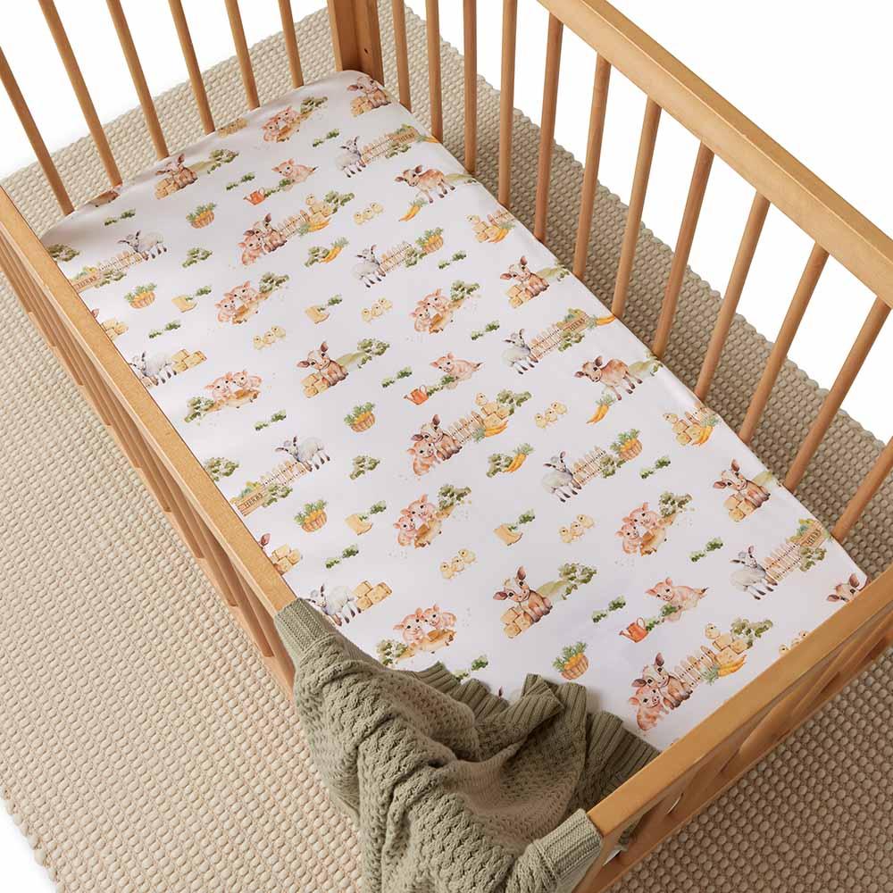 Snuggle Hunny Kids Fitted Cot Sheet - 133 x 77cm