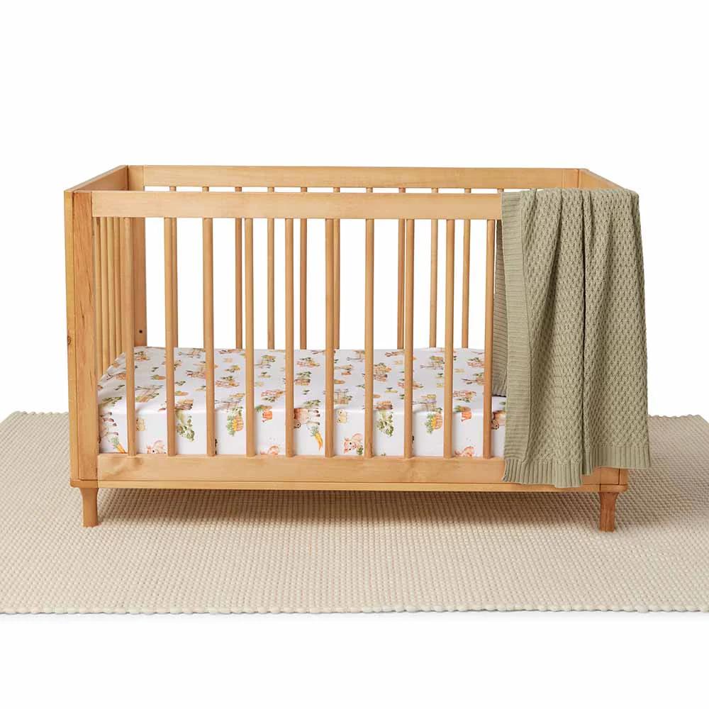 Snuggle Hunny Kids Fitted Cot Sheet - 133 x 77cm