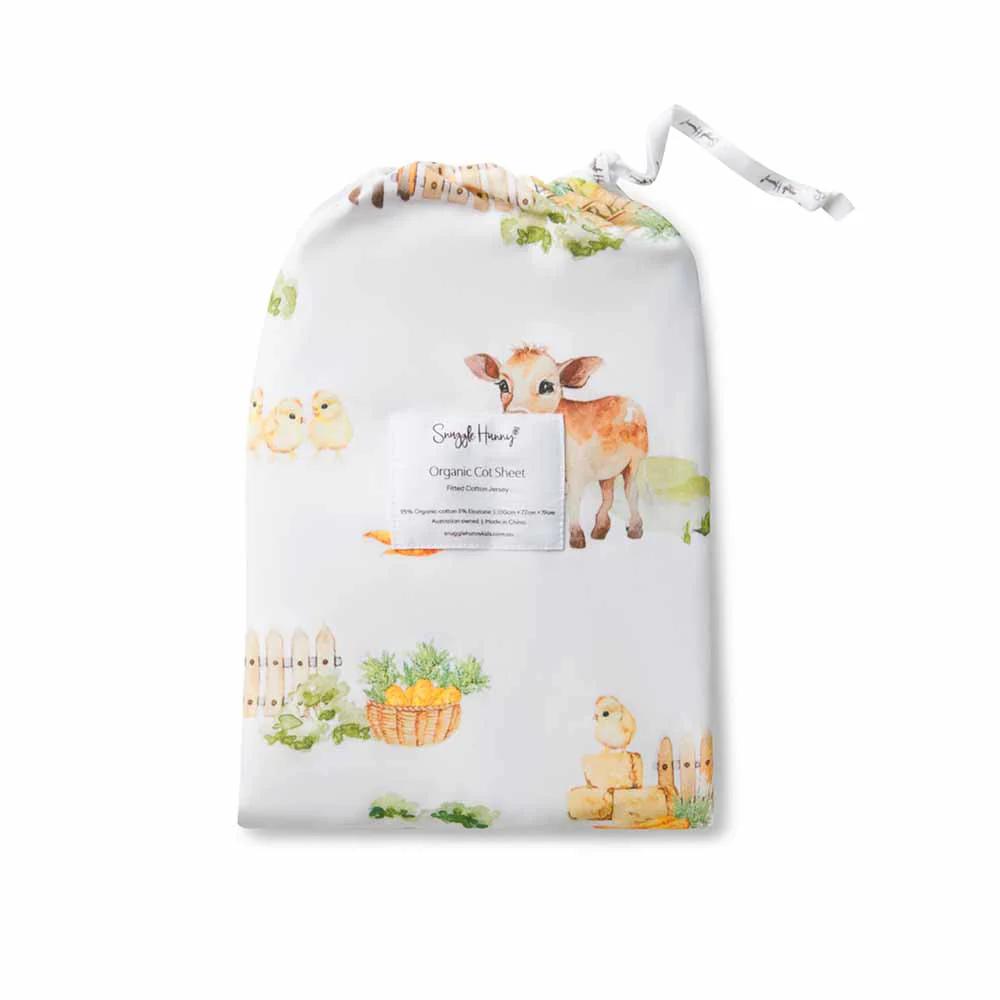 Snuggle Hunny Kids Fitted Cot Sheet - 133 x 77cm