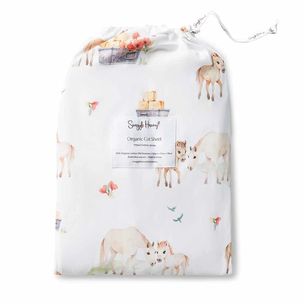 Snuggle Hunny Kids Fitted Cot Sheet - 133 x 77cm