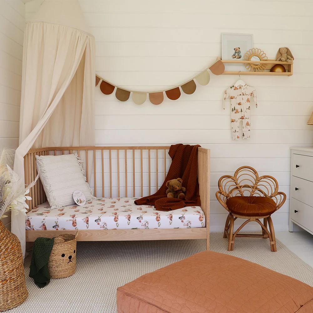 Snuggle Hunny Kids Fitted Cot Sheet - 133 x 77cm