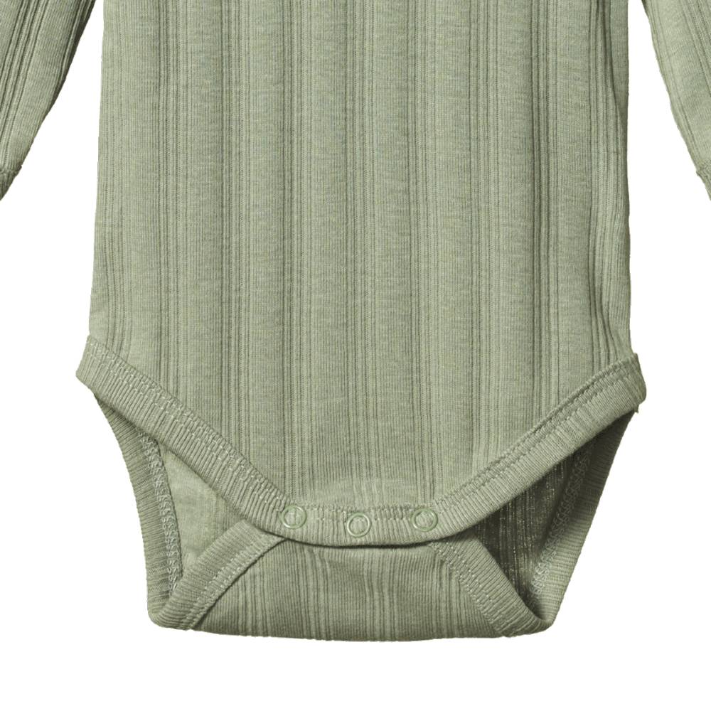 Nature Baby Organic Cotton Derby Rib Bodysuit - 2 pack