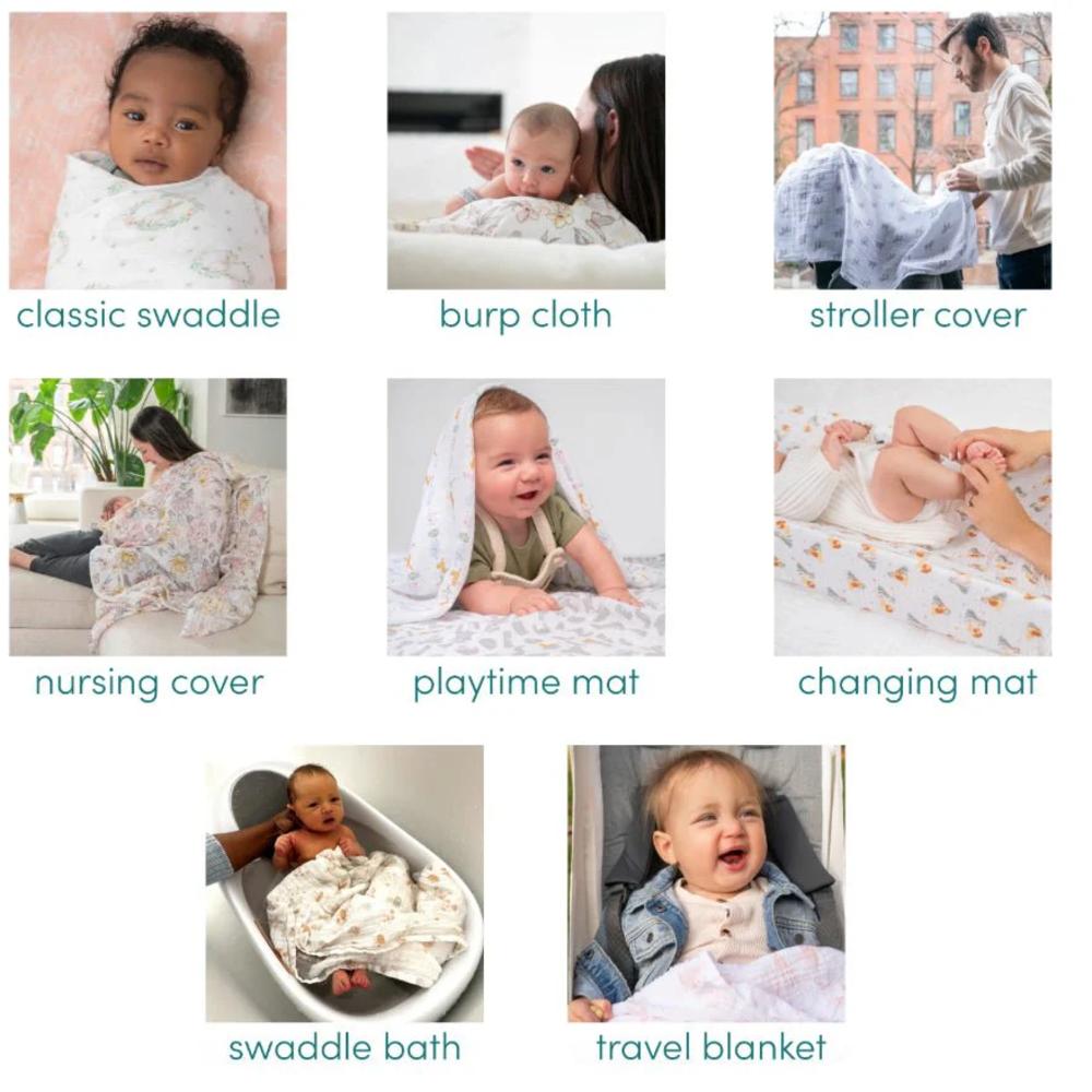 Aden + Anais Essentials Muslin Swaddles 4pk