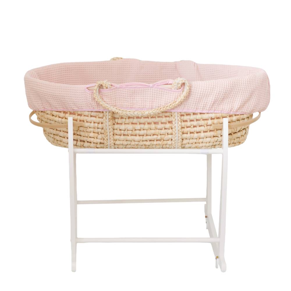 The Sleep Store Moses Basket with Waffle Cover