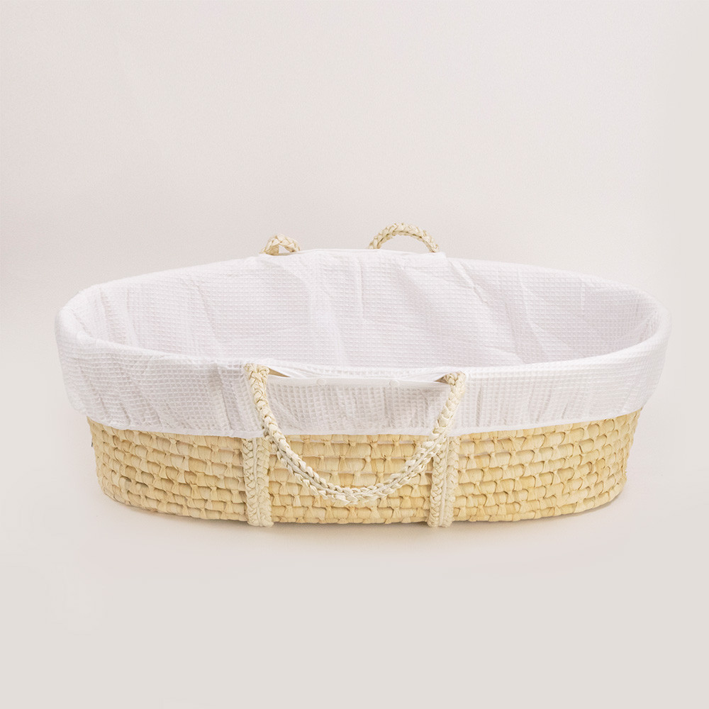 The Sleep Store Moses Basket with Waffle Cover