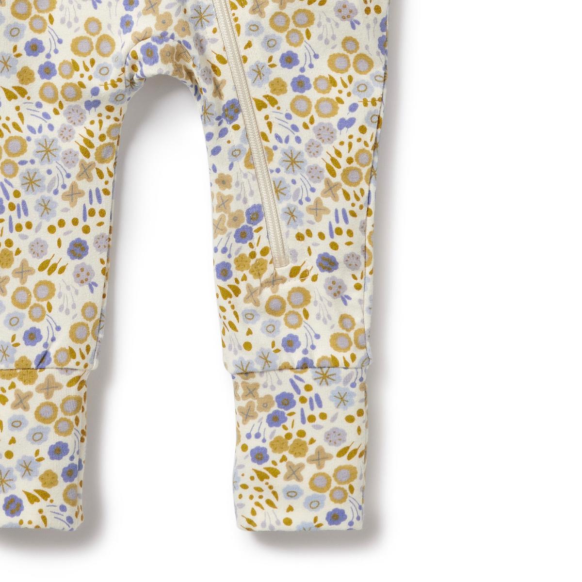 Wilson + Frenchy Long Sleeve Organic Zipsuit with feet