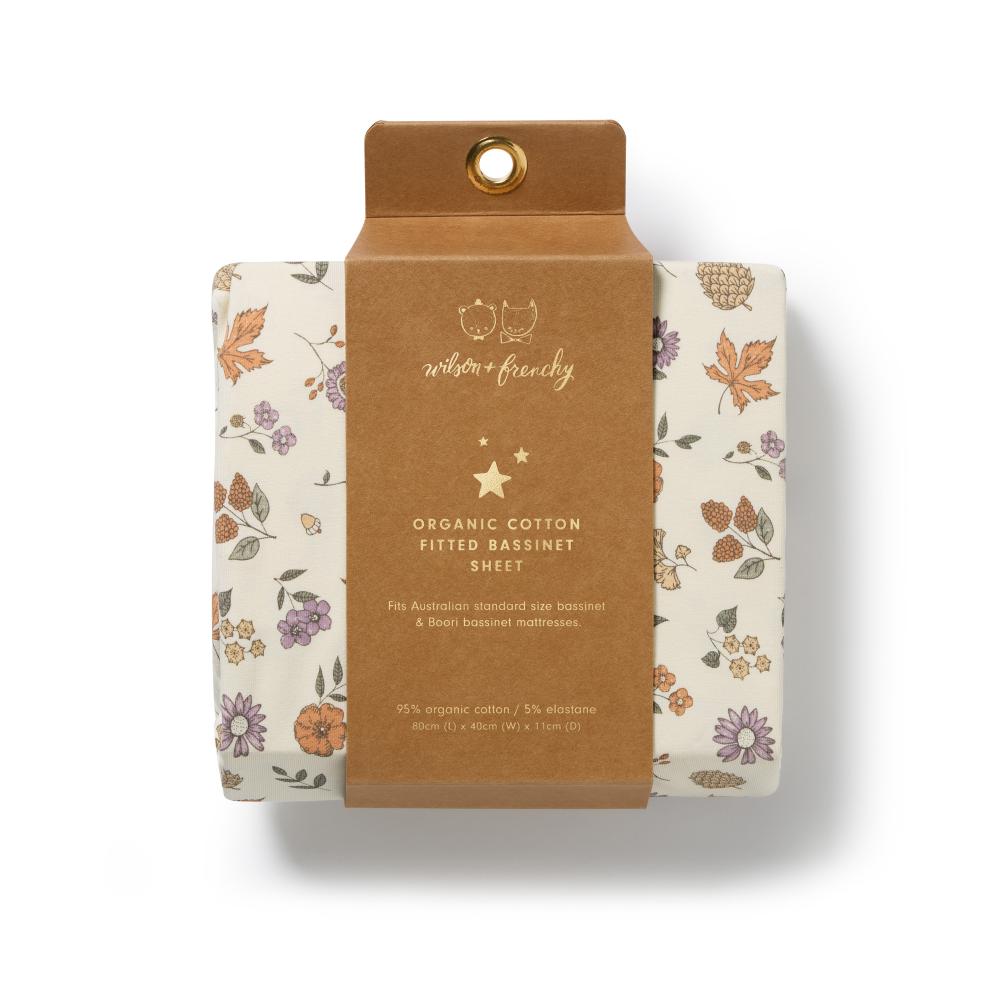 Wilson & Frenchy Organic Bassinet Fitted Sheet - 80 x 40cm