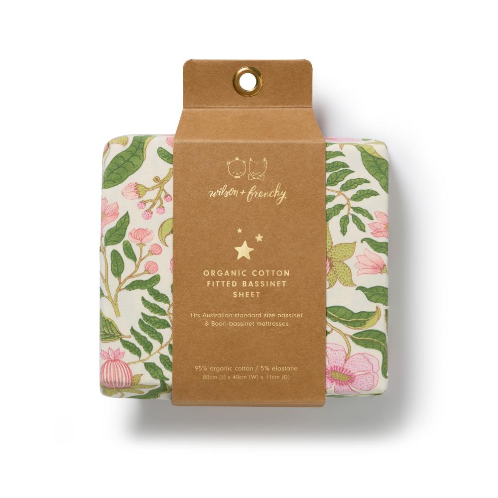 Wilson & Frenchy Organic Bassinet Fitted Sheet - 80 x 40cm