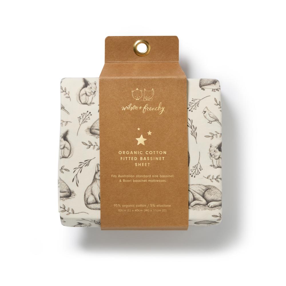 Wilson & Frenchy Organic Bassinet Fitted Sheet - 80 x 40cm