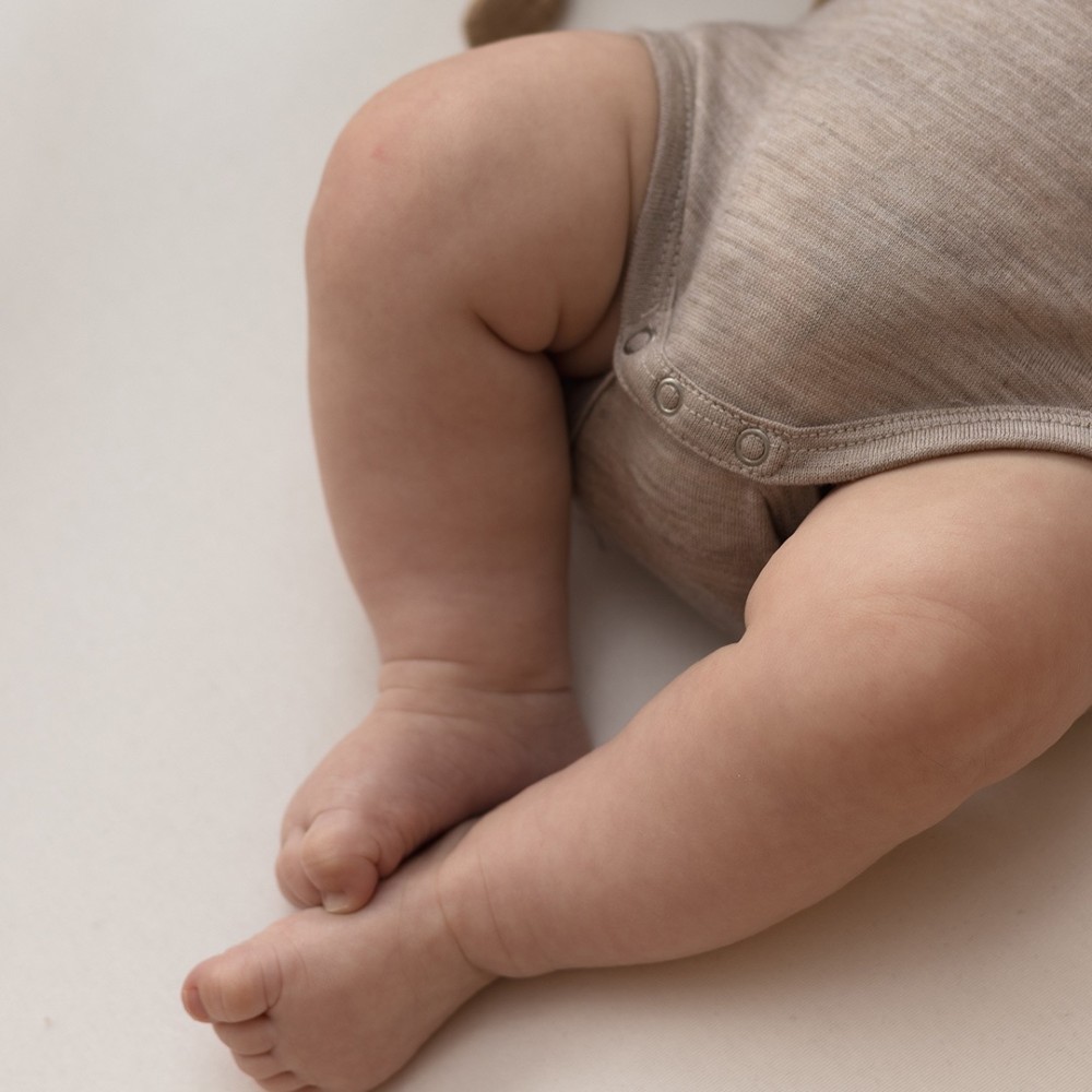 The Sleep Store Jersey New Zealand Merino Wool Long Sleeve Bodysuit - Newborn - 2 years