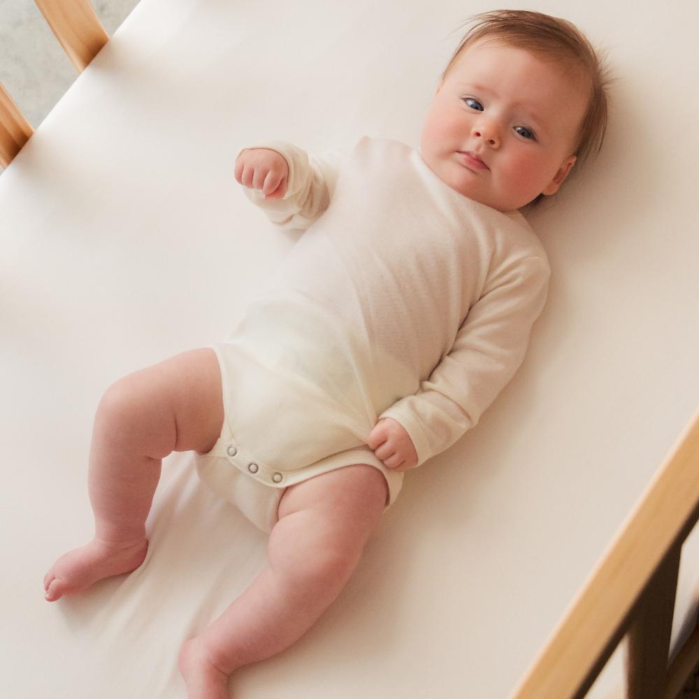 The Sleep Store Jersey New Zealand Merino Wool Long Sleeve Bodysuit - Newborn - 2 years