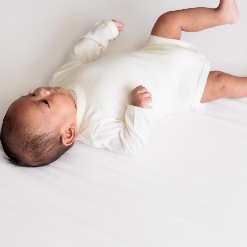 The Sleep Store Jersey New Zealand Merino Wool Long Sleeve Bodysuit - Newborn - 2 years