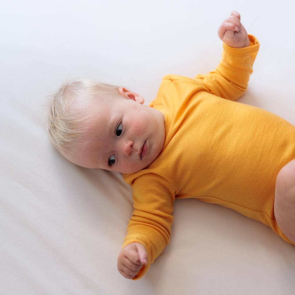 The Sleep Store Jersey New Zealand Merino Wool Long Sleeve Bodysuit - Newborn - 2 years
