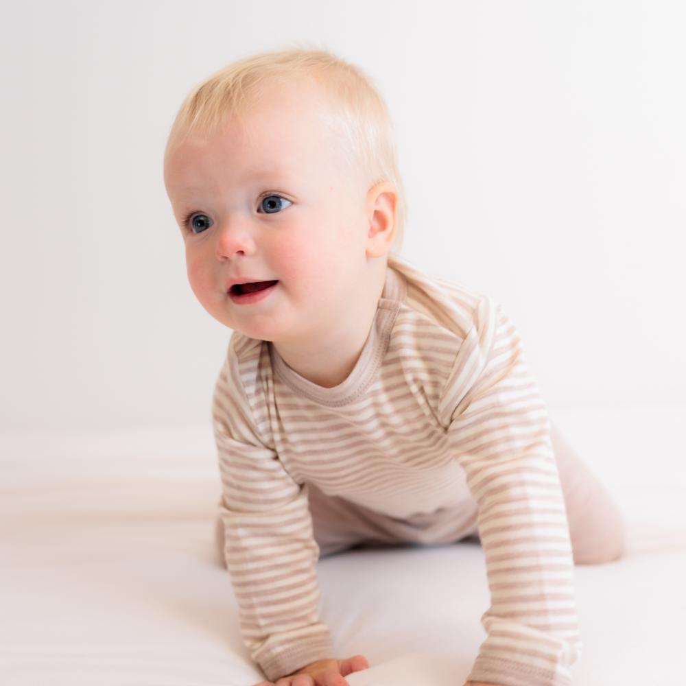 The Sleep Store Jersey New Zealand Merino Wool Long Sleeve Bodysuit - Newborn - 2 years