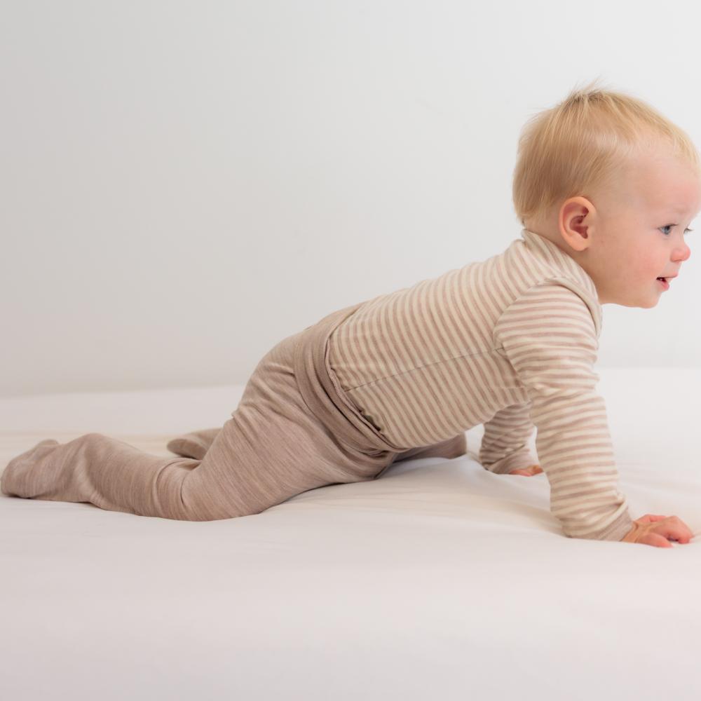 The Sleep Store Jersey New Zealand Merino Wool Long Sleeve Bodysuit - Newborn - 2 years