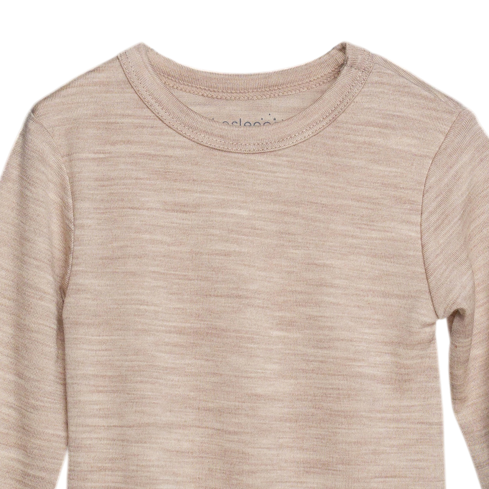 The Sleep Store Jersey New Zealand Merino Wool Long Sleeve Bodysuit - Newborn - 2 years